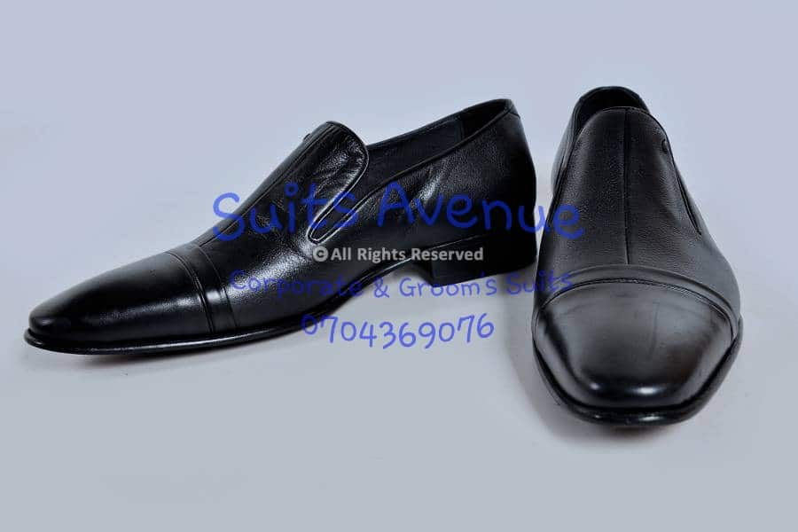 Black Leather Tuxedo Shoe