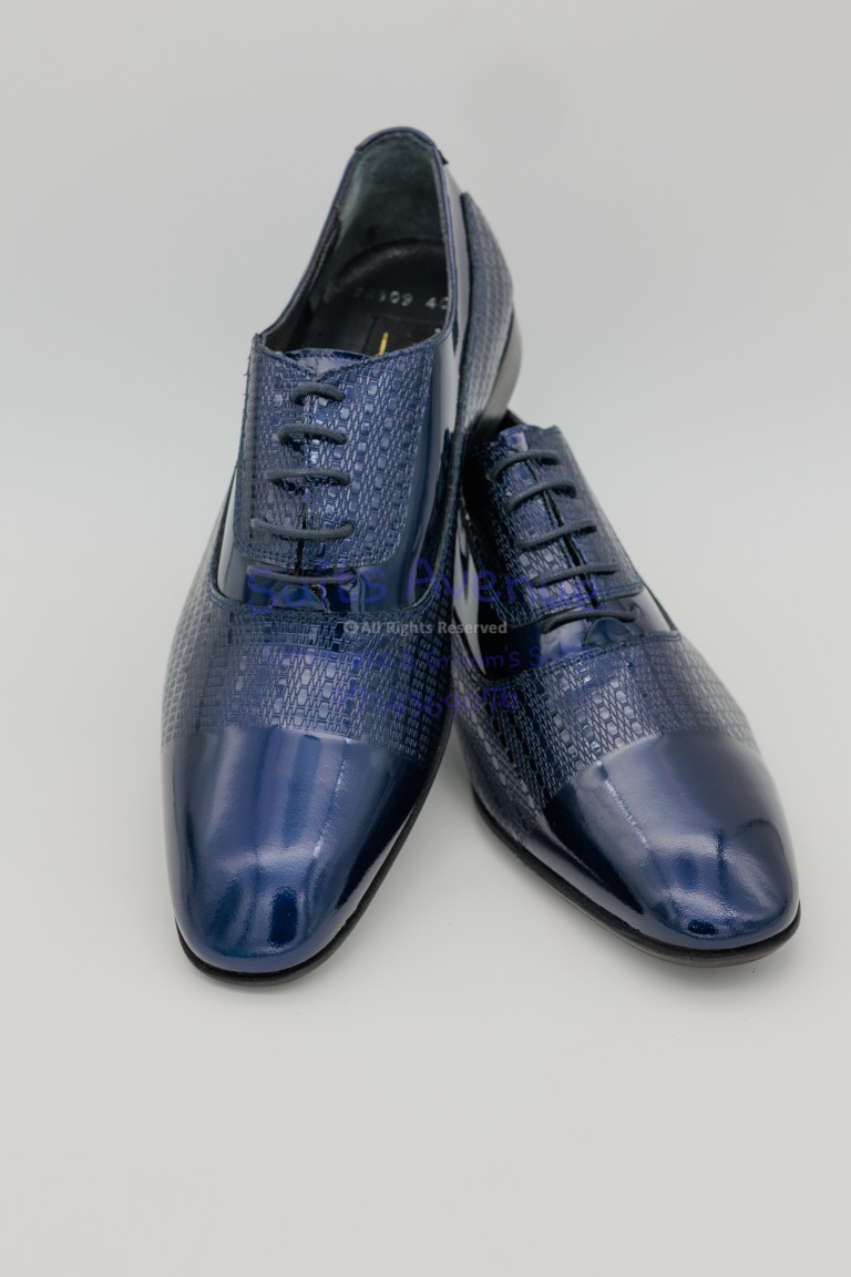 Blue Leather Wedding Shoe