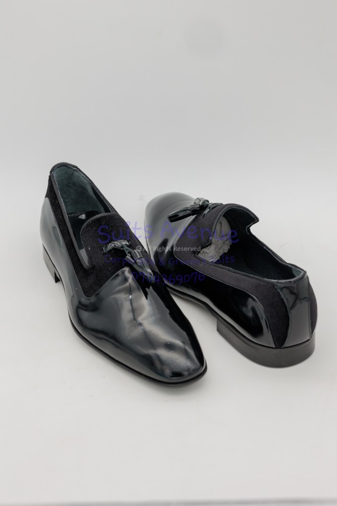 Black Leather Wedding Shoe