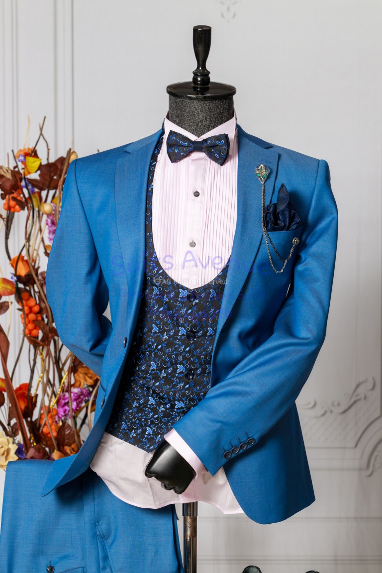 Blue Business Suits transformed into Fromal Wear