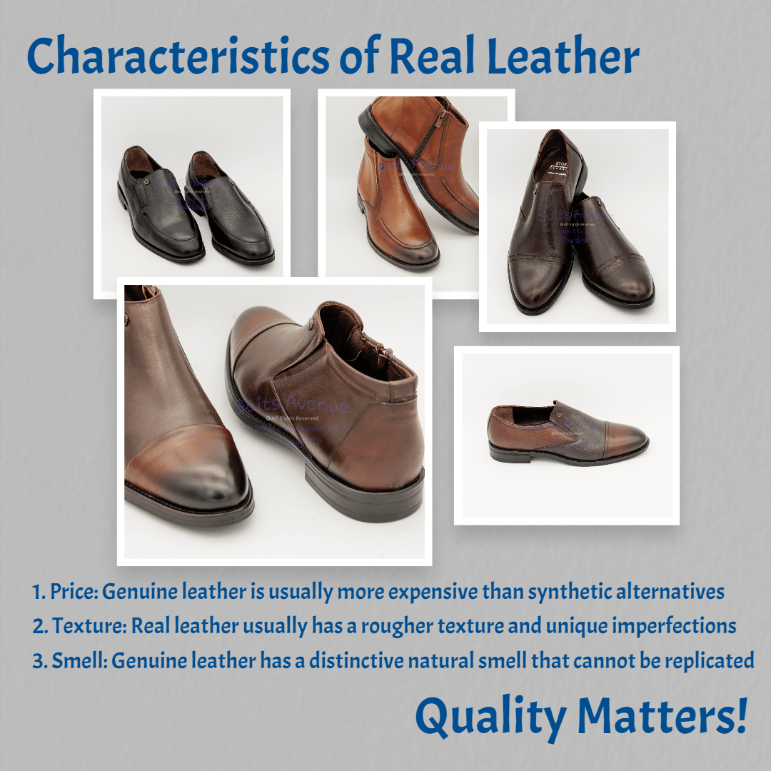 Discover the Elegance of Quality: Suits Avenue’s 100% Leather Shoes and Boots
