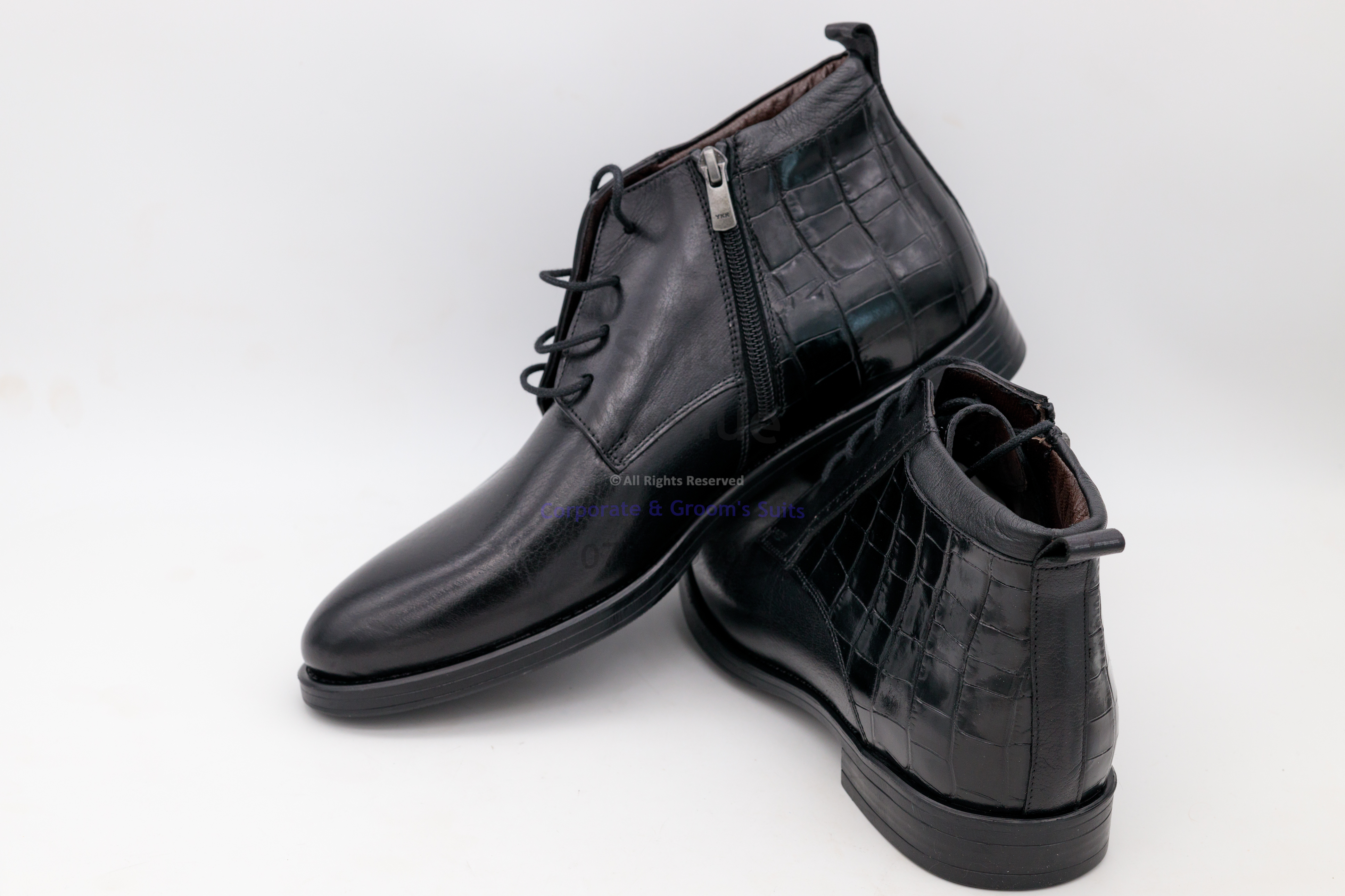 A pair of sleek slip-on leather shoes crafted from 100% leather, designed for comfort and quick style transitions.