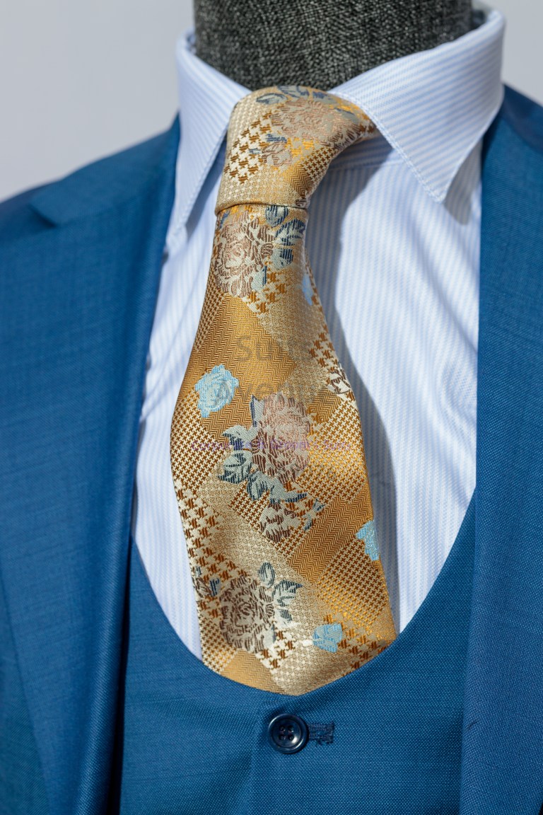 Charcoal Gold Accent Tie – Refined Luxury for Kampala Gentlemen