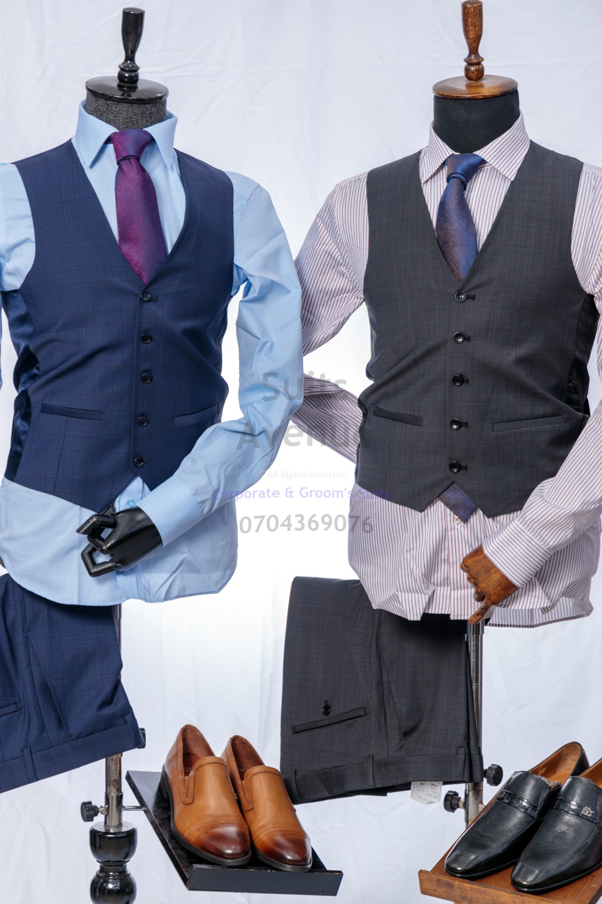 Double Breasted Suit for Men in 100% Wool Fabric | Suits Avenue