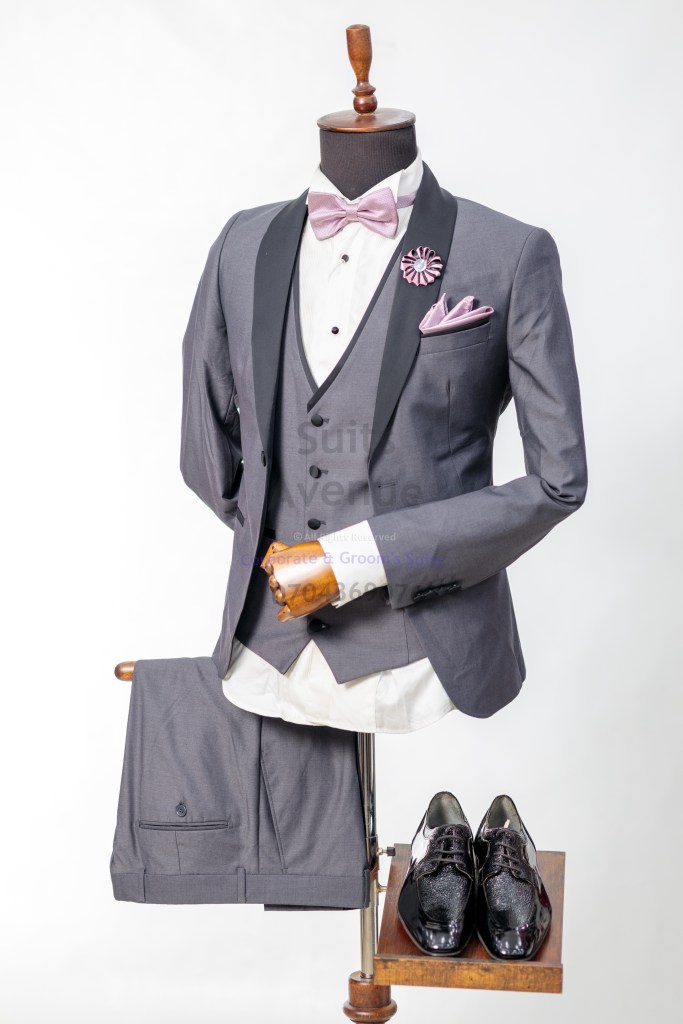 Complete groom wedding suit with formal shirt and accessories in Kampala