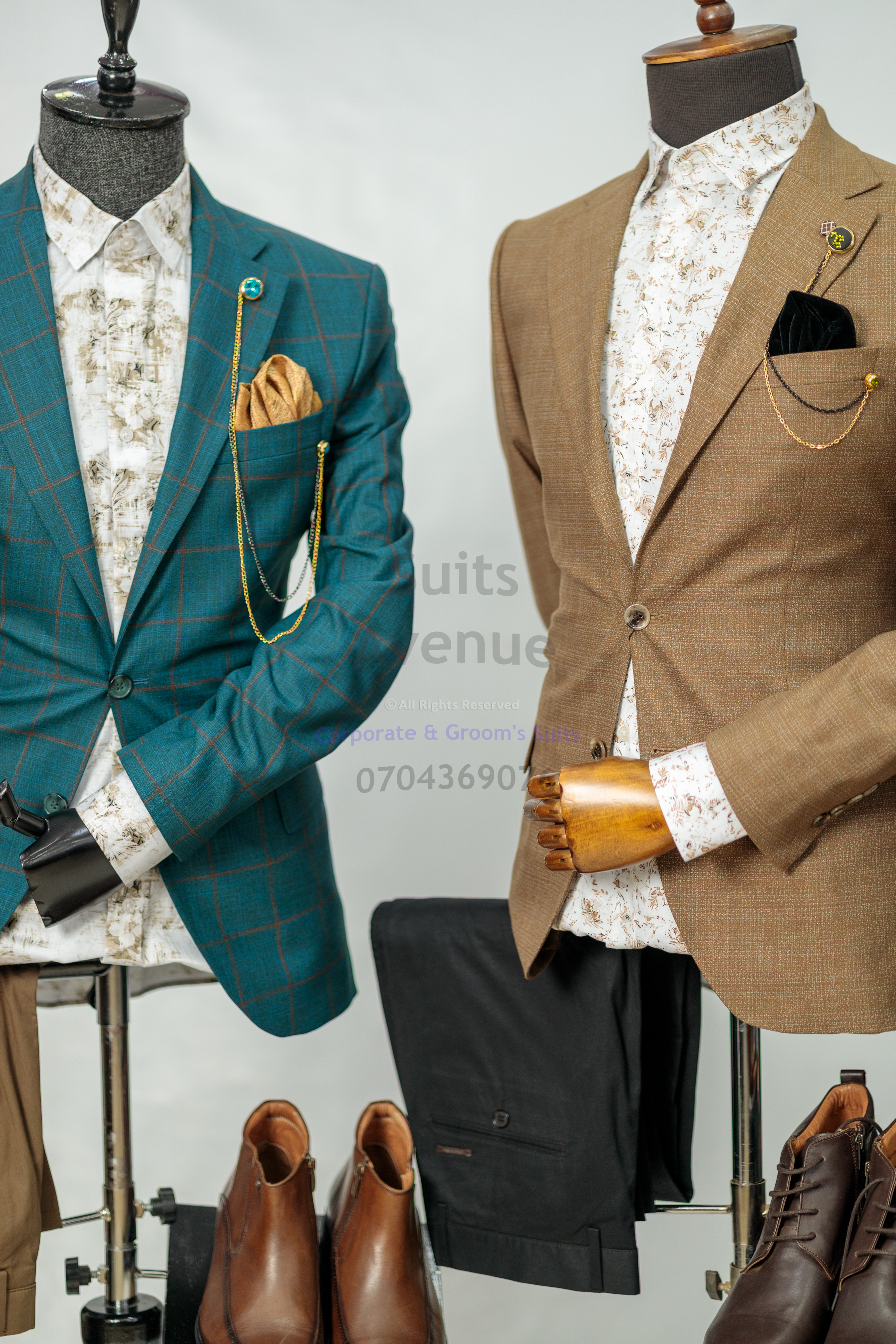 **Q: Can I wear brown leather shoes with a navy suit in Kampala?**
A: Yes. Dark brown or medium brown is a safe, professional choice with navy, especially for office and client meetings.

**Q: What shoes look best with a black suit?**
A: Black leather shoes are the safest and most formal option. Keep them polished and simple.

**Q: Are loafers acceptable with blazers for work?**
A: Yes, if the loafers are structured, clean, and in good condition. Avoid very casual styles for formal offices.

**Q: How do I match my belt to my shoes?**
A: Match colour first (black with black, brown with brown) and keep the finish similar so the look stays consistent.

**Q: Do I need very shiny shoes for a formal look?**
A: You need clean, well-polished shoes, but not extreme shine. A smooth, neat finish is usually best.

**Q: What is the biggest shoe mistake with blazers?**
A: Wearing shoes that are too casual or too worn out. A blazer still needs a refined leather shoe for a professional look.

**Q: How should trousers sit on the shoe for a polished look?**
A: Aim for a clean break or slight break. Avoid trousers that bunch heavily at the ankle.

**Q: Can I wear textured or grained leather shoes with a suit?**
A: You can, but keep it subtle and make sure the outfit is not very formal. Smooth leather is the safest for suits. — Part 3